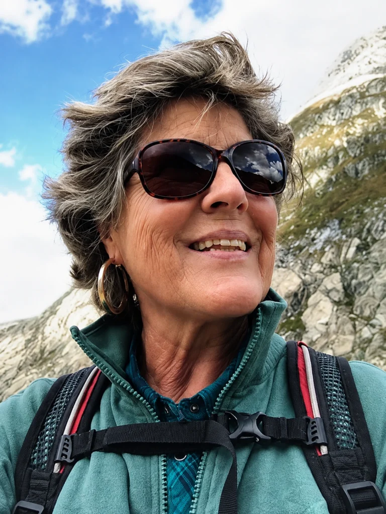Astrid Schlauri-Mitterer in den Bergen